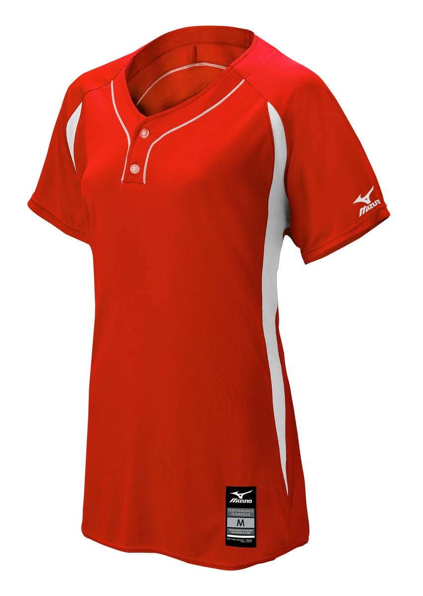 Mizuno Girls Elite 2-Button Game Jersey 9 Mizuno Girls Elite 2-Button Game Jersey - Image 9