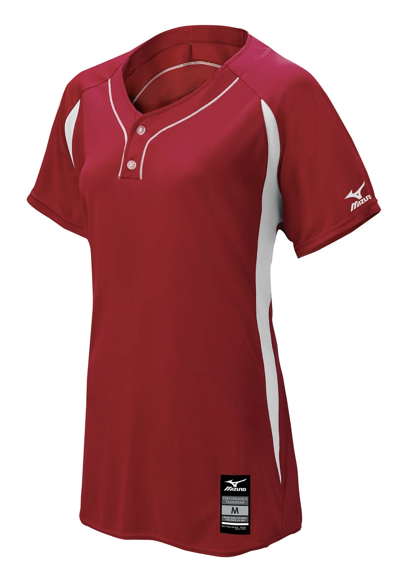 Mizuno Girls Elite 2-Button Game Jersey 8 Mizuno Girls Elite 2-Button Game Jersey - Image 8