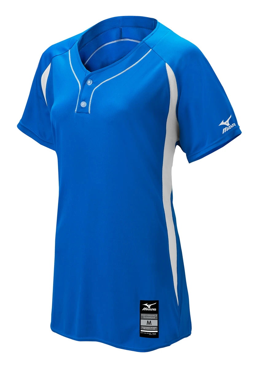 Mizuno Girls Elite 2-Button Game Jersey 4 Mizuno Girls Elite 2-Button Game Jersey - Image 4