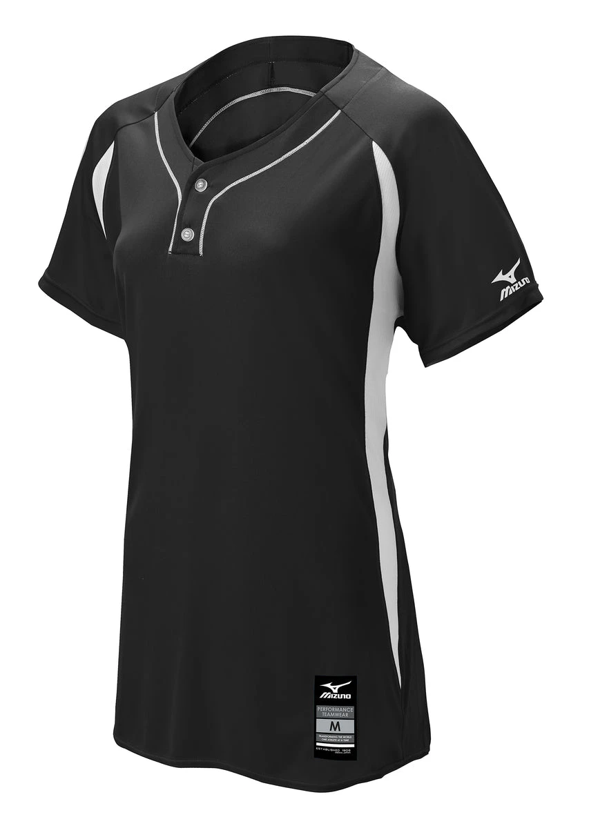 Mizuno Girls Elite 2-Button Game Jersey 2 Mizuno Girls Elite 2-Button Game Jersey - Image 2