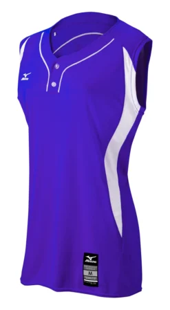 Mizuno Girls Elite 2-Button Sleeveless Game Jersey -Baseball Bargains 350606 6000