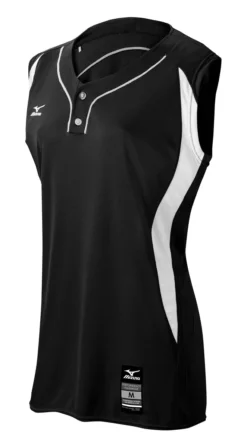 Mizuno Girls Elite 2-Button Sleeveless Game Jersey -Baseball Bargains 350606 9000