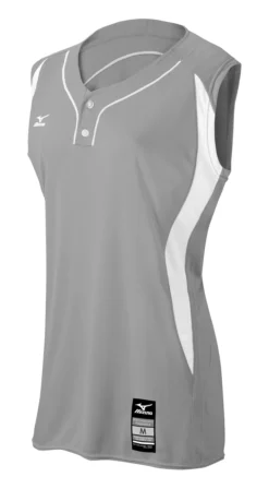 Mizuno Girls Elite 2-Button Sleeveless Game Jersey -Baseball Bargains 350606 9100