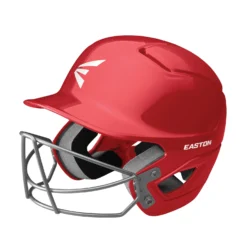 Easton Alpha Solid Baseball Helmet With Mask -Baseball Bargains ALPHA E HELMET BBSB MASK A168526RD 3QTR L