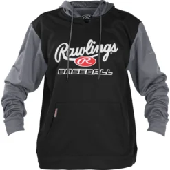 Rawlings PFHPRBB Fleece Hoodie -Baseball Bargains PFHPRBB B GR 1