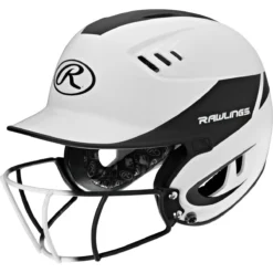 Rawlings Velo Two Tone Home Batting Helmet Softball Mask R16H2FG 23 Rawlings Velo Two Tone Home Batting Helmet Softball Mask R16H2FG -Baseball Bargains R16H2FGS B 3quarterleft