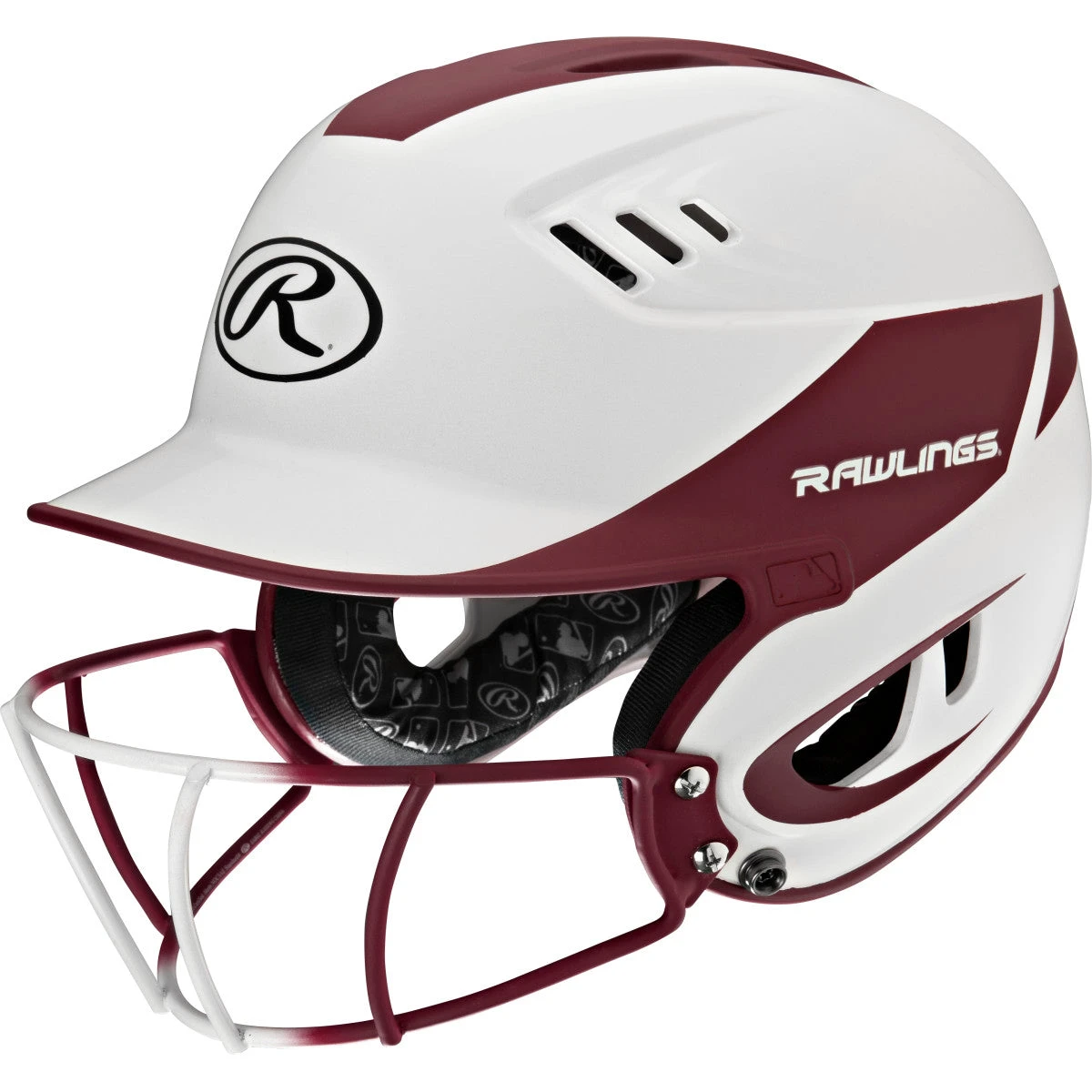 Rawlings Velo Two Tone Home Batting Helmet Softball Mask R16H2FG 4 Rawlings Velo Two Tone Home Batting Helmet Softball Mask R16H2FG - Image 4