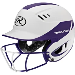 Rawlings Velo Two Tone Home Batting Helmet Softball Mask R16H2FG 17 Rawlings Velo Two Tone Home Batting Helmet Softball Mask R16H2FG -Baseball Bargains R16H2FGS PU 3quarterleft
