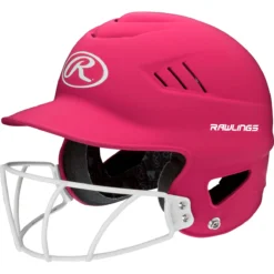 Rawlings Coolflo Highlighter Batting Helmet W/ Softball Mask 16 Rawlings Coolflo Highlighter Batting Helmet W/ Softball Mask -Baseball Bargains RCFHLFG MNPK 5