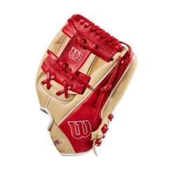 Wilson A500 11 Inch Youth Baseball Glove -Baseball Bargains WBW100899 2 A500 BB 11 Boys Blonde Red White.png.cq5dam.web .1200.1200
