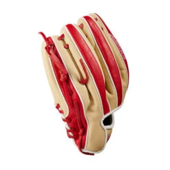 Wilson A500 11 Inch Youth Baseball Glove -Baseball Bargains WBW100899 3 A500 BB 11 Boys Blonde Red White.png.cq5dam.web .1200.1200
