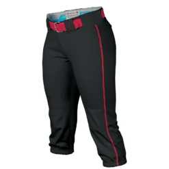 Easton Prowess Womens Piped Softball Pants -Baseball Bargains W S PROWESS Piped PANT A167 122 BKRD front copy