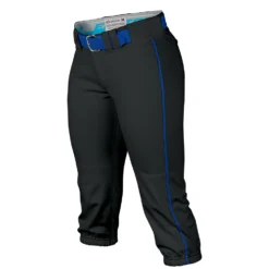 Easton Prowess Womens Piped Softball Pants -Baseball Bargains W S PROWESS Piped PANT A167 122 BKRY front copy