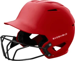 Evoshield XVT 2.0 Matte Softball Helmet With Mask -Baseball Bargains wb57257 scarlet